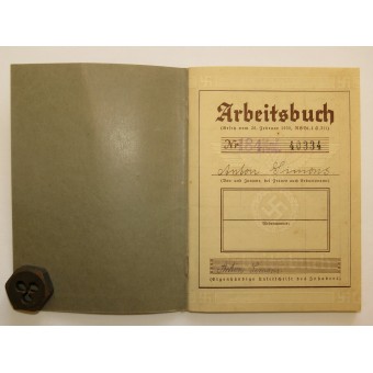 Employment record book 3rd Reich- Finance service. Espenlaub militaria